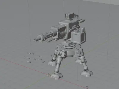 Automatic turret 3D model