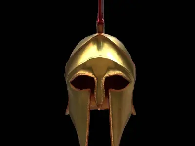 Sparta Helmet Low-poly 3D model