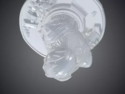 Sci-Fi Cyber Knight Bust PM-407 3D print model