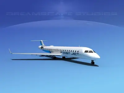 Bombardier CRJ900 Fast Jet 3D model