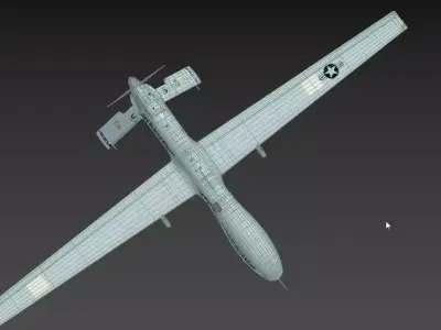 General Atomics MQ-1 Predator UAV Drone 3D model