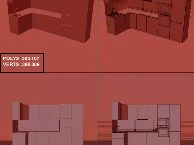 kitchen furniture Free low-poly 3D model purchase