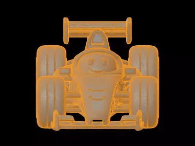 Turbo F1 Toy Car 3D Print Model 3D print model