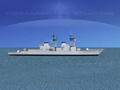 Spruance Class DD986 USS Harry W Hill 3D model
