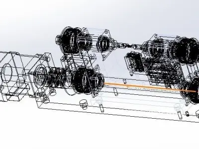 A rotary clamp positioning mechanism device 3D model