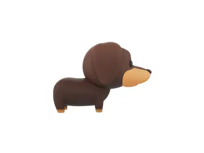 Character197 Dachshund Dog 3D model