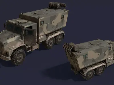 Cargo Truck Low-poly 3D model