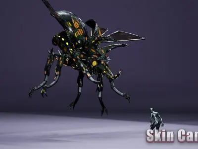 Sci-Fi Insect Stag-Beetle Low-poly 3D model