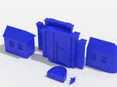 old Dutch church in two variants - print ready 3D print model