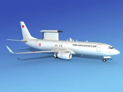 Boeing E-8 Posiedon AEWS Turkey 3D model
