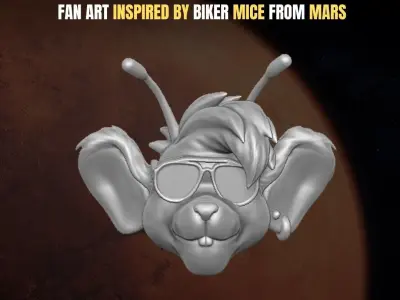 Mice collection fan art heads inspired by Biker Mice From Marss 3D print model