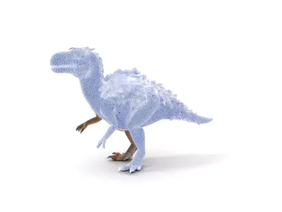 Fiery Feathered Dinosaur model pack Low-poly 3D model