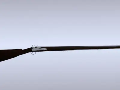 Brown bess flintlock musket Free low-poly 3D model