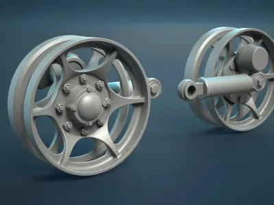 M113 Wheels Collection 3D model