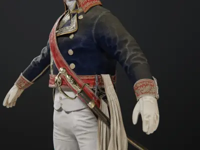 Soldier Napoleon General 3D model