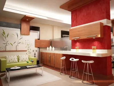 Motel Bedroom 3D model