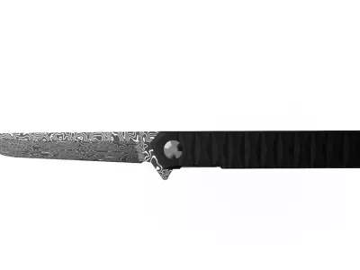 Damascus knife Free low-poly 3D model