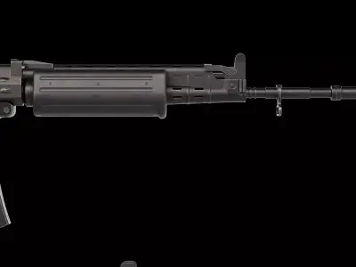 FN FNC selective-fire assault rifle Low-poly 3D model