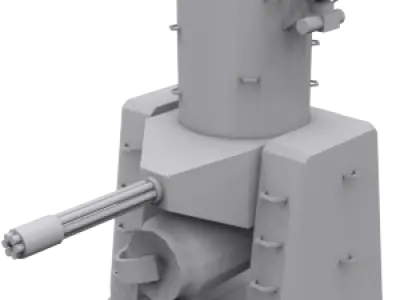Phalanx CIWS Low-poly 3D model buy