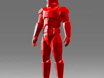 Low polygon Star wars Clonetrooper 3D print model