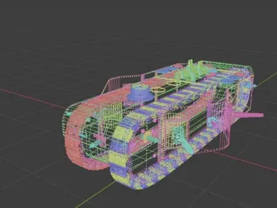 K wagen british armoured tank Free 3D model
