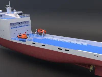 Platform Supply Vessel 3D model