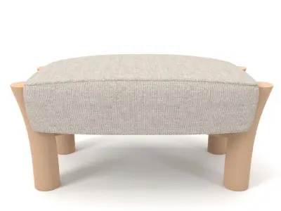 Karimoku New Standard Castor Sofa Ottoman Free 3D model