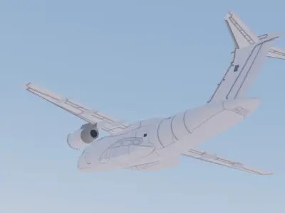 Embraer C-390 Millennium Portugal Low-poly 3D model