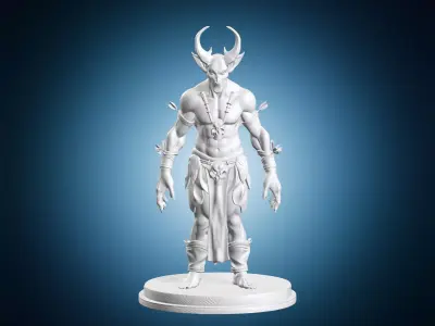 Horned Demon Warrior 3D print model