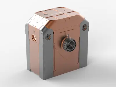 Sci Fi Engine Box 3D model