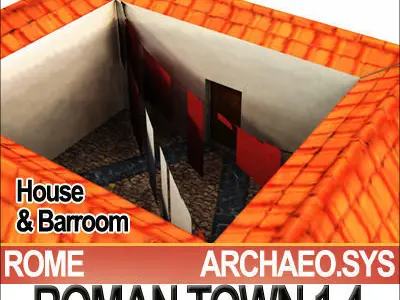 Roman Town House And Barroom Block 1 4 Low Poly 3D model