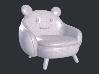 FREE Cute Little Armchair for Kid - KC001 Free 3D model