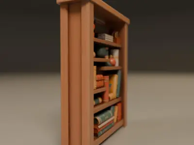 book shelf 3D print model