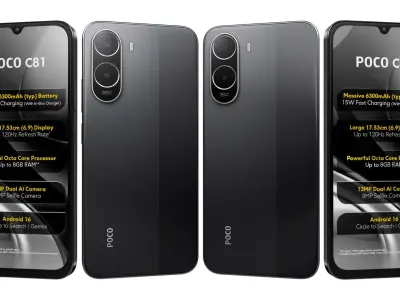 Xiaomi Poco C81 All Colors 3D model