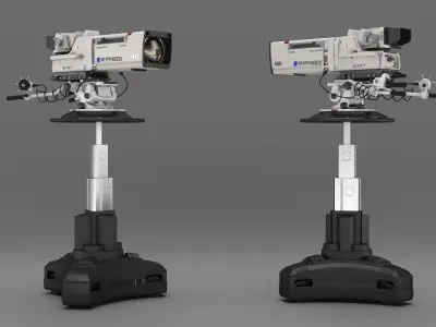 Sony Broadcast Camera with Stand 3D model purchase