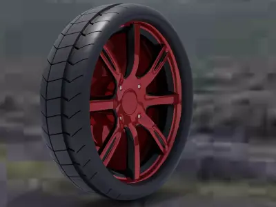 Tire And Rim Free 3D model