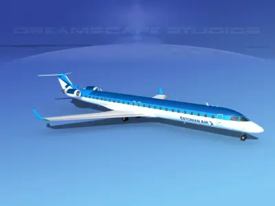 Bombardier CRJ1000 Estonian Air 3D model