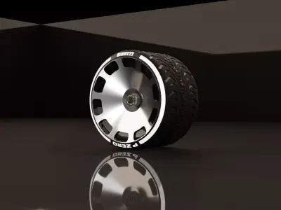 JRC 4 Luxury rim Limited Edition vvith PIRELLI Tire 3D model