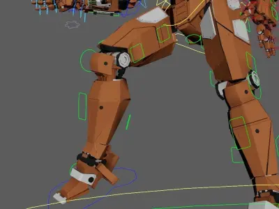 Robot Jaeger full rig Unreal ready 3D model