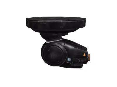 Minimalist highend scifi indoor security turret GLACIES 3D model