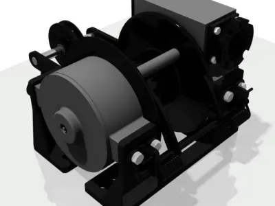 Winch cable 3t Free 3D model