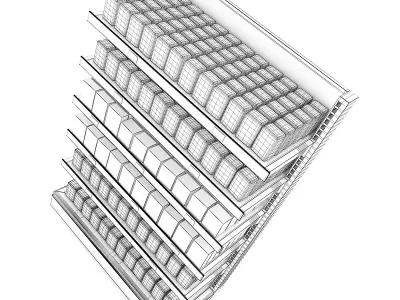Supermarket Shelf 3D model