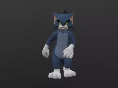 TOMC-010 Tom Cat Moonwalk In Place Low-poly 3D model