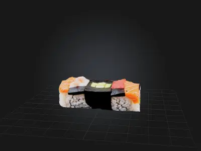 Sushi Roll Model Low-poly 3D model
