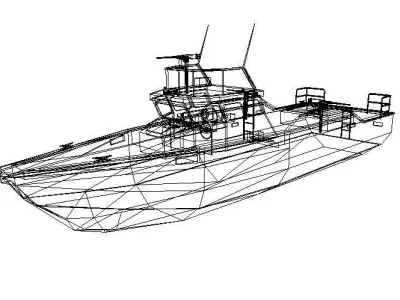 Free Military Boat Game Ready Free low-poly 3D model