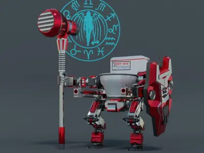 Mech Of Fun Low-poly 3D model