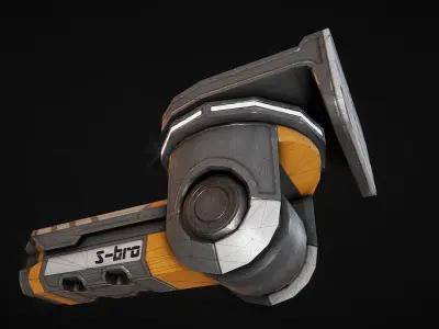 Surveillance camera S-bro Low-poly 3D model