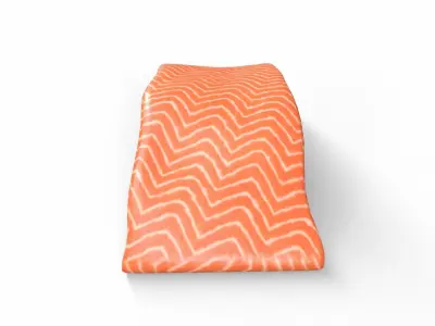 Salmon fish meat Low-poly 3D model