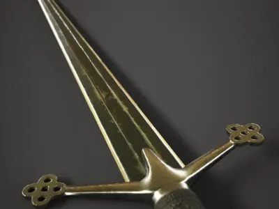 Claymore Sword Free low-poly 3D model