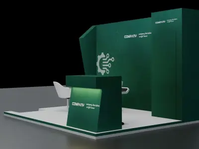 Stall 4x3 3D Model 3D model